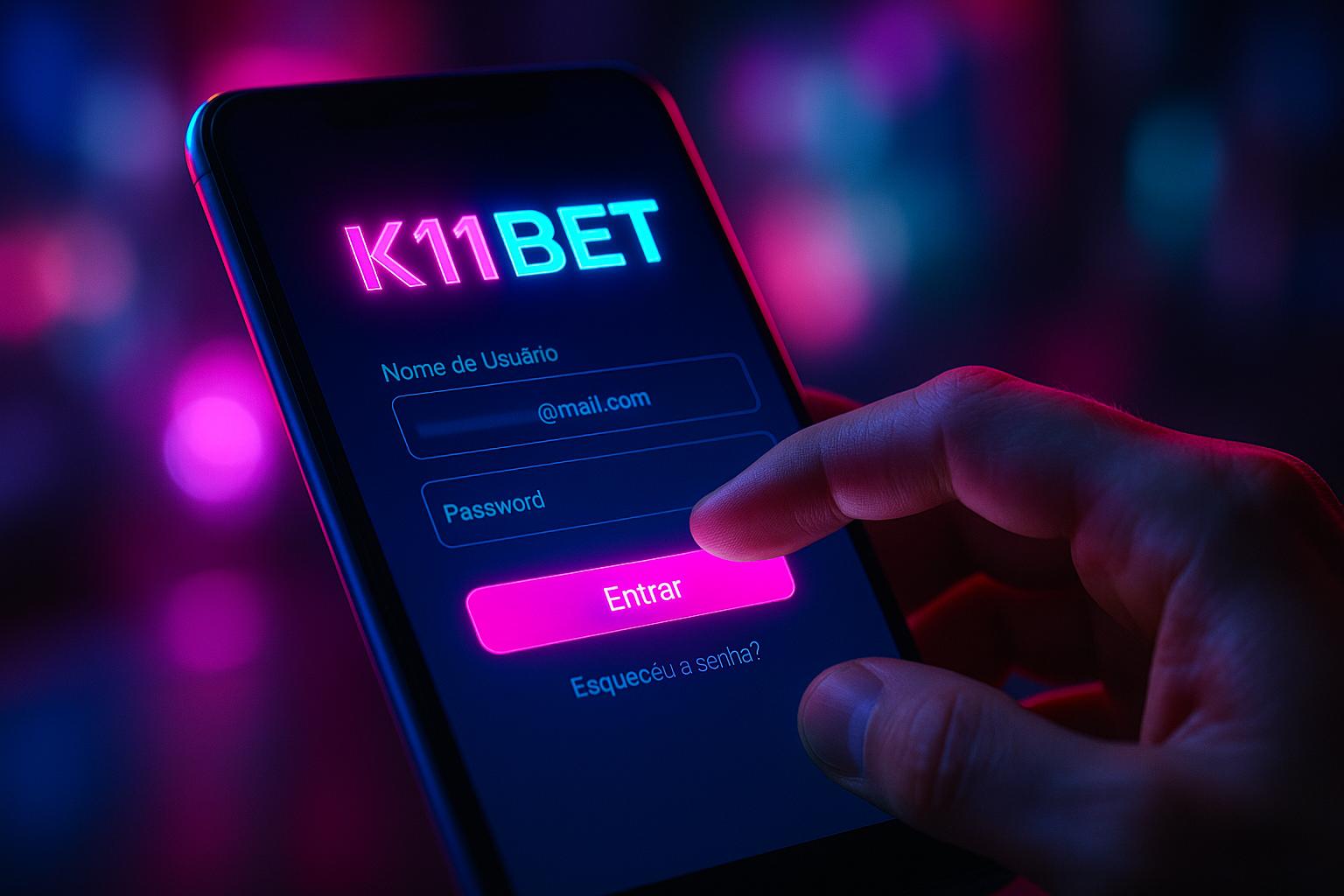 Criar uma nova Conta no plataforma K11BET
